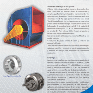 Ventilador centrífugo de uso general