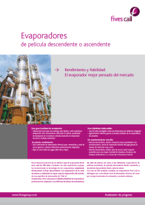 Evaporadores de pelicula descendente o ascendente